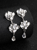 Hochzeitsohrringe Splitter Zirkonia überzogen durchbohrt Brautschmuck