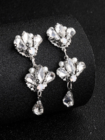 Hochzeitsohrringe Splitter Zirkonia überzogen durchbohrt Brautschmuck