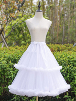 Hochzeitspetticoat für Bräute Qualität Tüll Weiß Half Slip Kurzer Petticoat