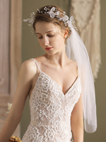 Hochzeitsschleier Blumen Tüll Schleier Tropfen Brautschleier