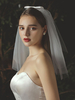 Hochzeitsschleier Dreistufige Schleifen Tüll Cut Edge Classic Brautschleier