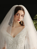 Hochzeitsschleier Dreistufige Tüll Cut Edge Classic Brautschleier