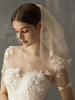 Hochzeitsschleier Einreihige; applizierte; klassische Brautschleier mit veredeltem Rand