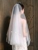 Hochzeitsschleier Einreihiger Tüll-Brautschleier mit Schnittkante