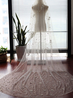 Hochzeitsschleier Einstufige Blumen Tüll Wasserfall Brautschleier