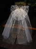 Hochzeitsschleier Einstufige Perlen Polyester Cut Edge Oval Brautschleier