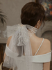 Hochzeitsschleier Einstufige Schleifen Chiffon Cut Edge Classic Brautschleier