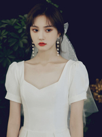 Hochzeitsschleier Einstufige Schleifen Net Cut Edge Classic Brautschleier