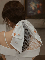 Hochzeitsschleier Einstufige Schleifen Tüll Cut Edge Classic Brautschleier