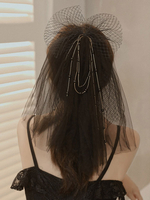 Hochzeitsschleier Einstufige Schleifen Tüll Cut Edge Classic Brautschleier