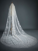 Hochzeitsschleier One Tier Lace Tüll Cut Edge Classic Brautschleier