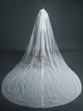 Hochzeitsschleier One Tier Pearls Tüll Cut Edge Klassische Brautschleier