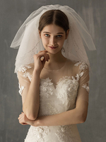 Hochzeitsschleier Sechs Stufen Cut Edge Classic Brautschleier