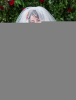 Hochzeitsschleier Wasserfall zwei Tier Tüll geschnitten Rand Brautschleier