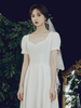 Hochzeitsschleier Weiß Zweistufige Schleifen Tüll Cut Edge Classic Brautschleier