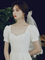 Hochzeitsschleier Weiße zweistufige Schleifen Tüll Cut Edge Classic Brautschleier