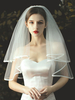 Hochzeitsschleier Zweistufige Tüllbandkante Klassische Brautschleier