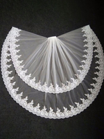 Hochzeitsschleier Zweistufiger Tüll Oval Brautschleier