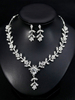 Hochzeitsschmuck Set Ohrringe Halskette Strass Braut Accessoires