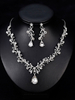 Hochzeitsschmuck Set Silber Strass Braut Halskette Mit Perlen