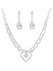 Hochzeitsschmuck Set Silber Strass Ohrstecker Mit Halskette