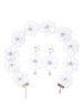 Hochzeitsschmuck Set Weiße Perlen Blumen Form Brautaccessoires