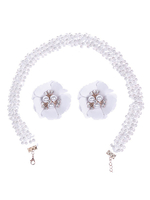Hochzeitsschmuck Set White Pearls Brautaccessoires