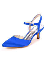 Hochzeitsschuhe Abendschuhe Satin Spitz Kätzchen Ferse Brautschuhe
