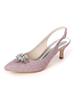 Hochzeitsschuhe Weiße Pailletten Stoff Strasssteine Spitze Zehen Stiletto Ferse Brautschuhe