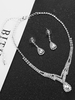 Hochzeitsset Brautschmuck Set Chic Kristall durchbohrte Strass Hochzeit