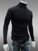 Hoher Kragen Langarm Baumwolle Mischung Pullover Strickwaren