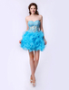 Homecoming Kleid mit transprenten Details und Blüten Muster Milanoo