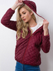 Hooded Steppmantel Plus Size Baumwolle gefüllt Full Zip Wintermantel mit Taschen