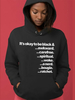 Hoodie für Frauen Schwarz Langarm Bedrucktes Polyester Hooded Sweatshirt