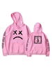 Hoodie Frauen Graphic Print Lange Ärmel Mit Kapuze Übergroße Sad Gesicht Sweatshirt