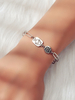 Hoop Armband für Frau Silber Zink Legierung Non Stone Link Chain Armbänder