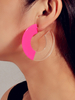 Hoop Statement Ohrringe zweifarbiger Frauenschmuck