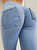 Hose Hellhimmelblaue Hose aus Polyester mit erhöhter Taille