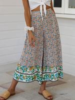 Hose Hellhimmelblaue Hose mit Polyesteraufdruck