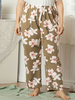 Hose mit Blumendruck Elastische Taillenhose