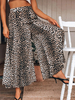 Hose mit weitem Bein Hose aus Chiffon-Leopardenmuster