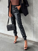 Hose Schwarze PU-Lederhose