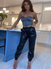 Hose Schwarze PU-Lederhose