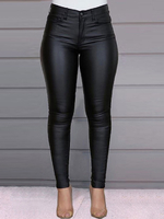 Hosen Burgunderrote PU-Lederhose