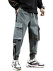 Hosen für Männer Größe Big Pocket Casual Natürliche Taille Gerade Cargo Hose Schwarz Workout Herrenhose