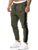 Hosen für Männer Polyester Color Block Tapered Fit Jägergrüne Hosen Herrenhosen