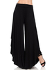 Hosen mit weitem Bein; hohe Taille; unregelmäßiger Saum; Freizeithose für Frauen