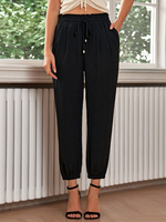 Hosen Ziegelrote Schnürhose mit erhöhter Taille