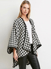 Houndstooth Print Cape Mantel