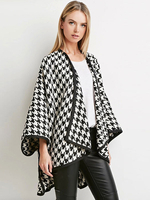 Houndstooth Print Cape Mantel